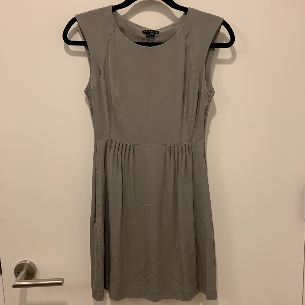 Grey silk dress